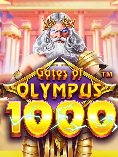 Gates of Olympus 1000 slot game tile in the Spinsopotamia Casino lobby