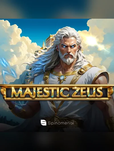 Majestic Zeus slot game tile in the Spinsopotamia Casino lobby
