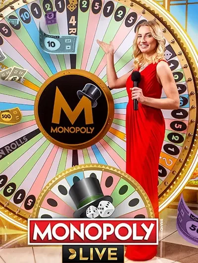 Monopoly Live slot game tile in the Spinsopotamia Casino lobby